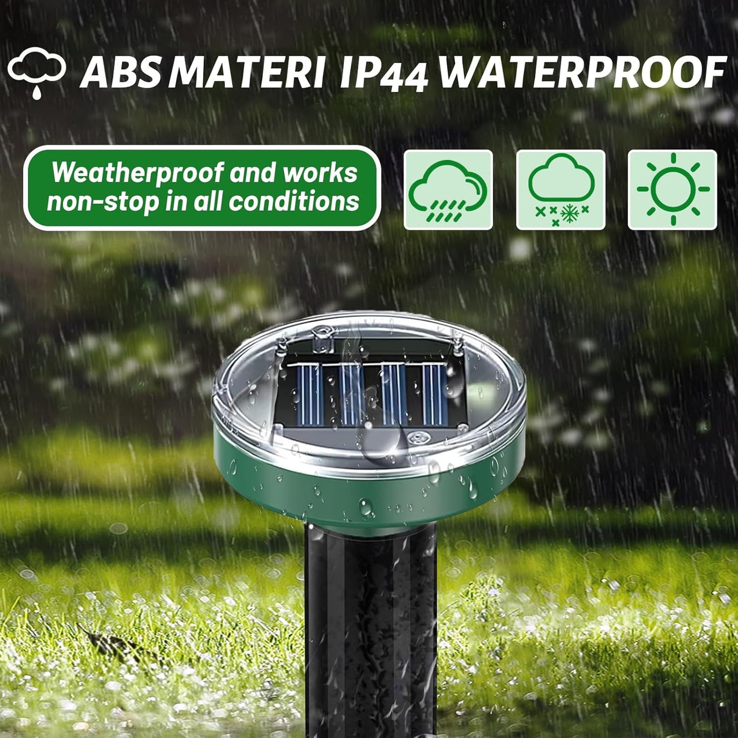 Mole Repellent 10 Packs, Outdoor Solar-Powered Animal Repellent, Waterproof Mole Killer Traps for Garden, Yard, Lawn,Effectively Repels Groundhog Snake Vole