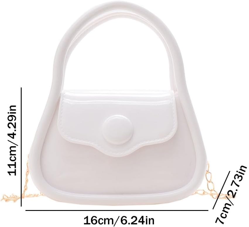 Handle Shoulder Bags for Women,Jelly Satchel Handbag Tote Bag,Trendy Mini Crossbody Purses, Women’s Handbags with Straps