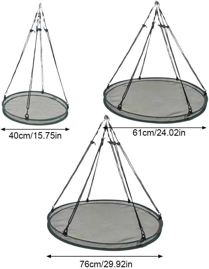 Bird Seed Catcher Tray for Hanging Bird Feeder, Large Outdoor Platform Tray with Adjustable Hanging Hoop, Deep Birdseed Holder for Hummingbird and Bee Feeders in Garden, Lawn, Backyard (L)