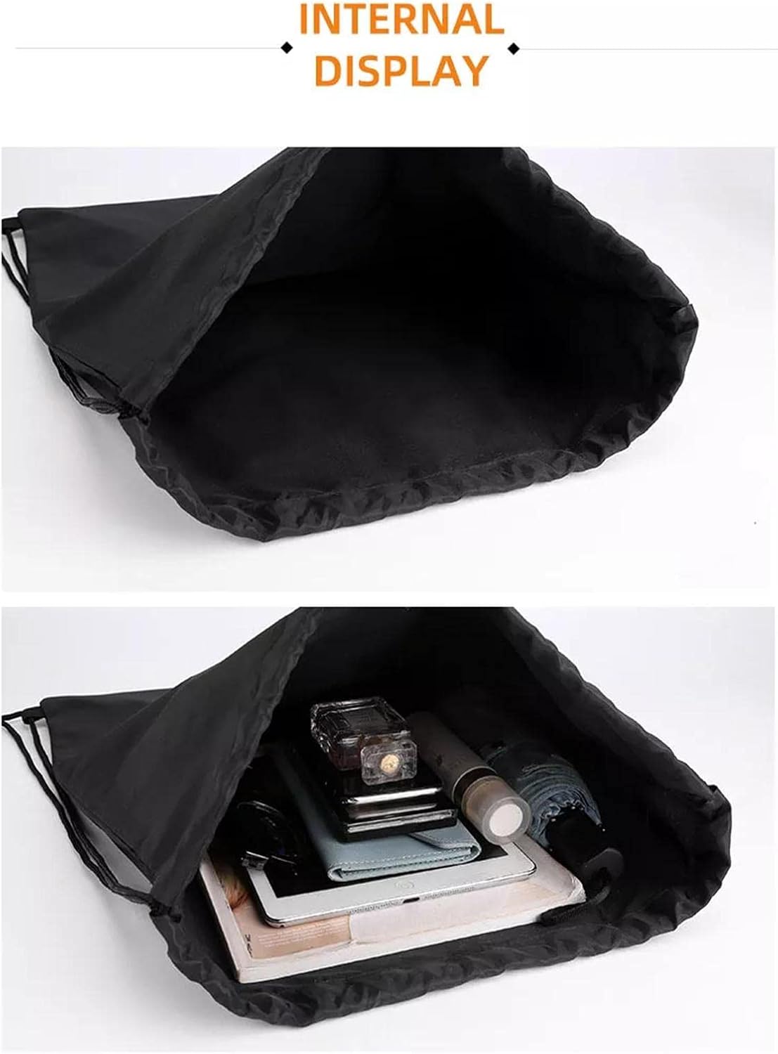 Drawstring Backpack Sports Gym Bag for Women Men,Folding Sport Backpack Drawstring Bag for Home Travel Storage Use