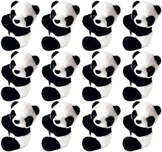 Mini Panda Figurines,Cute Panda Bamboo Toys Panda Cake Decoration,Panda Clips Curtain Holder,Home Decoration Plant Pots Bonsai Craft Decor,Chinese Style Souvenir