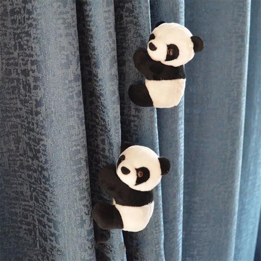 Mini Panda Figurines,Cute Panda Bamboo Toys Panda Cake Decoration,Panda Clips Curtain Holder,Home Decoration Plant Pots Bonsai Craft Decor,Chinese Style Souvenir