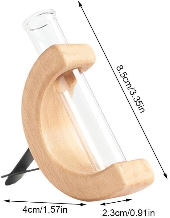 Car Vase Vent Clip, Car Vent Propagation, Mini Car Flower Vase Vent Clip, for air Ornament Auto Charm Interior Wooden O8M3 Vent