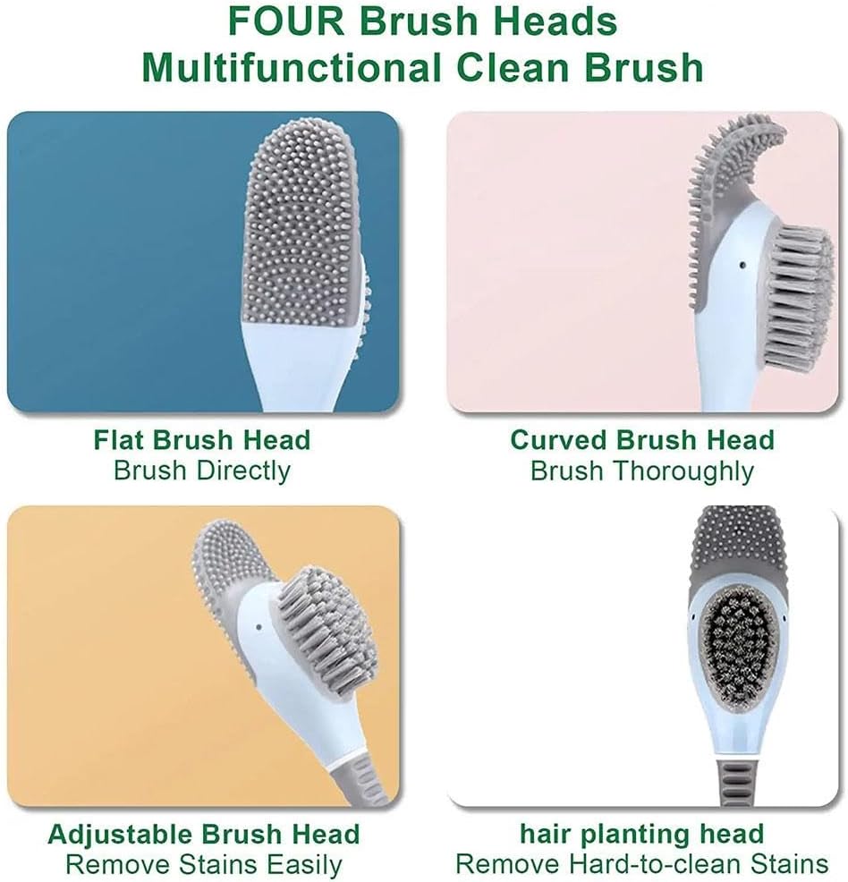 Diving Duck Toilet Brush,Soft Silicone Flex Toilet Brush and Holder,Cartoon Duck Deep Cleaning Bathroom Brush Toilet Accessory,Creative Wall-Mounted Silicone Toilet Cleaner Brush