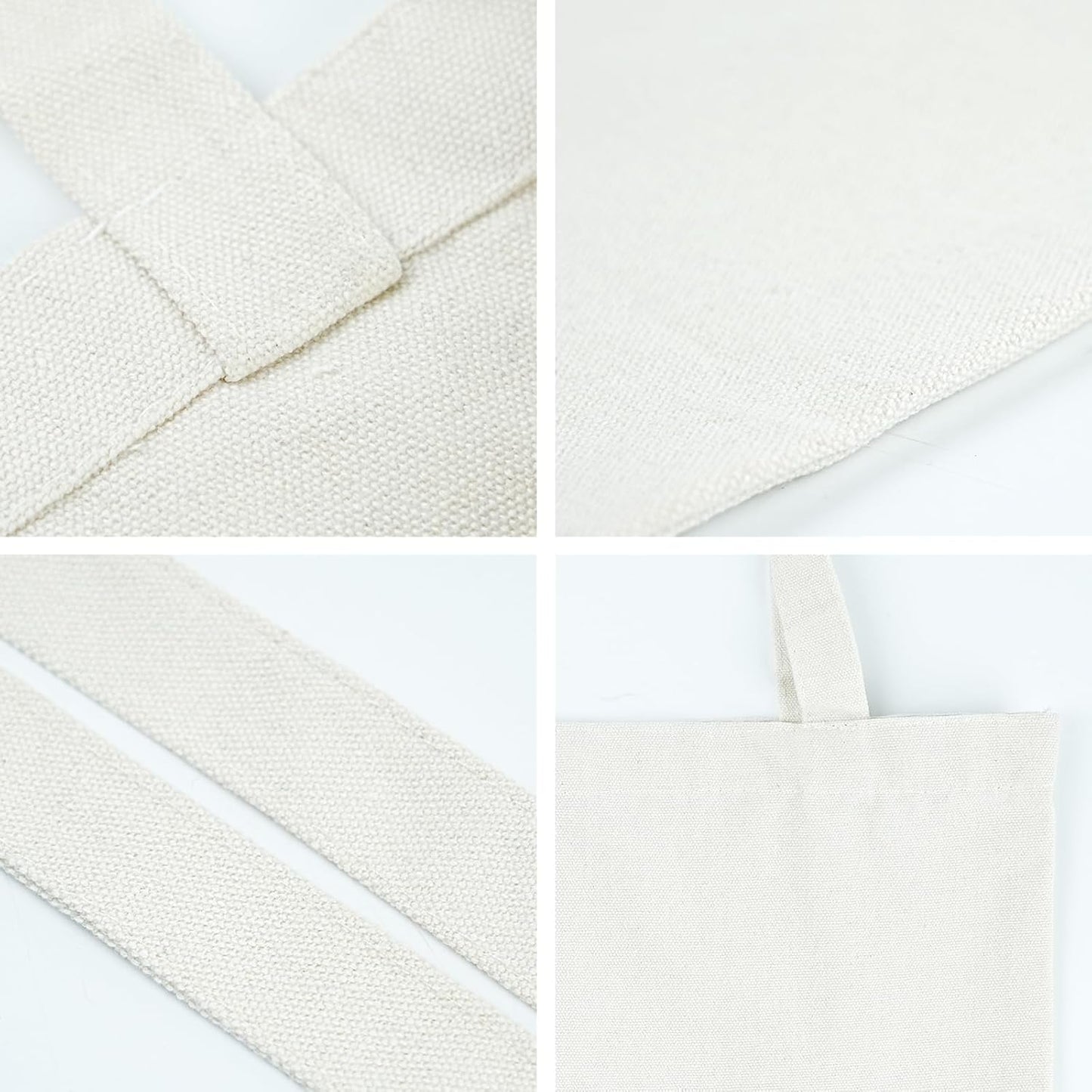 Reusable Grocery Shopping Bags Cotton Tote Bag, Blank Tote Canvas Bags for DIY Craft, Grocery,Shopping,Drawing