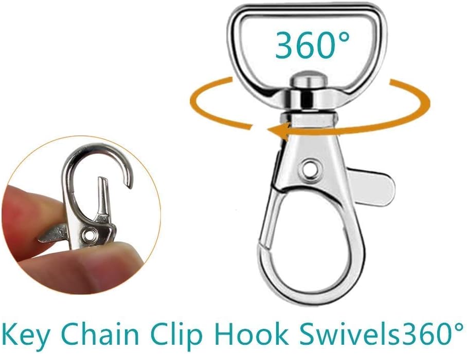 40PCS Swivel Snap Hooks, Premium Lanyard Snap Hook for Lanyard and Sewing Projects (3/4” Inside Width)…