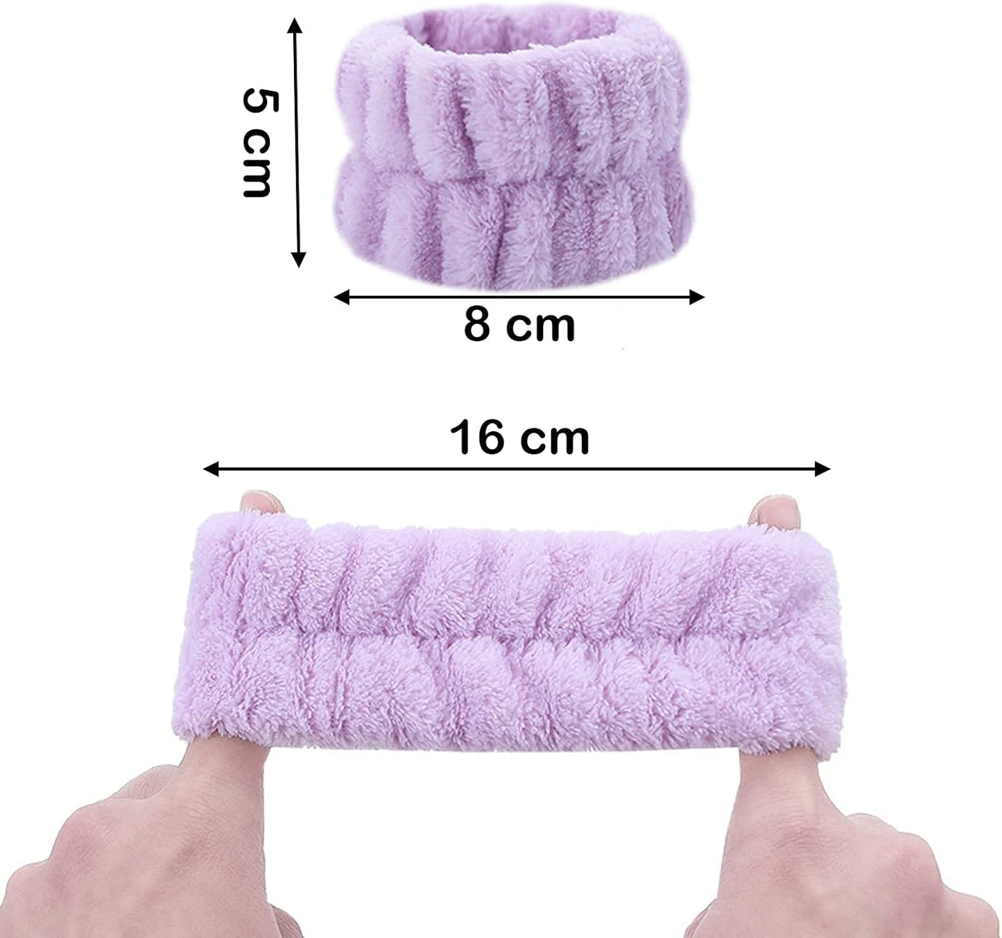 8PCS Wristbands for Washing Face, Microfiber Wrist Wash Bands, Towel Scrunchies Spa Face Wash Wristbands Prevent Water from Spilling Down Your Arms (4)