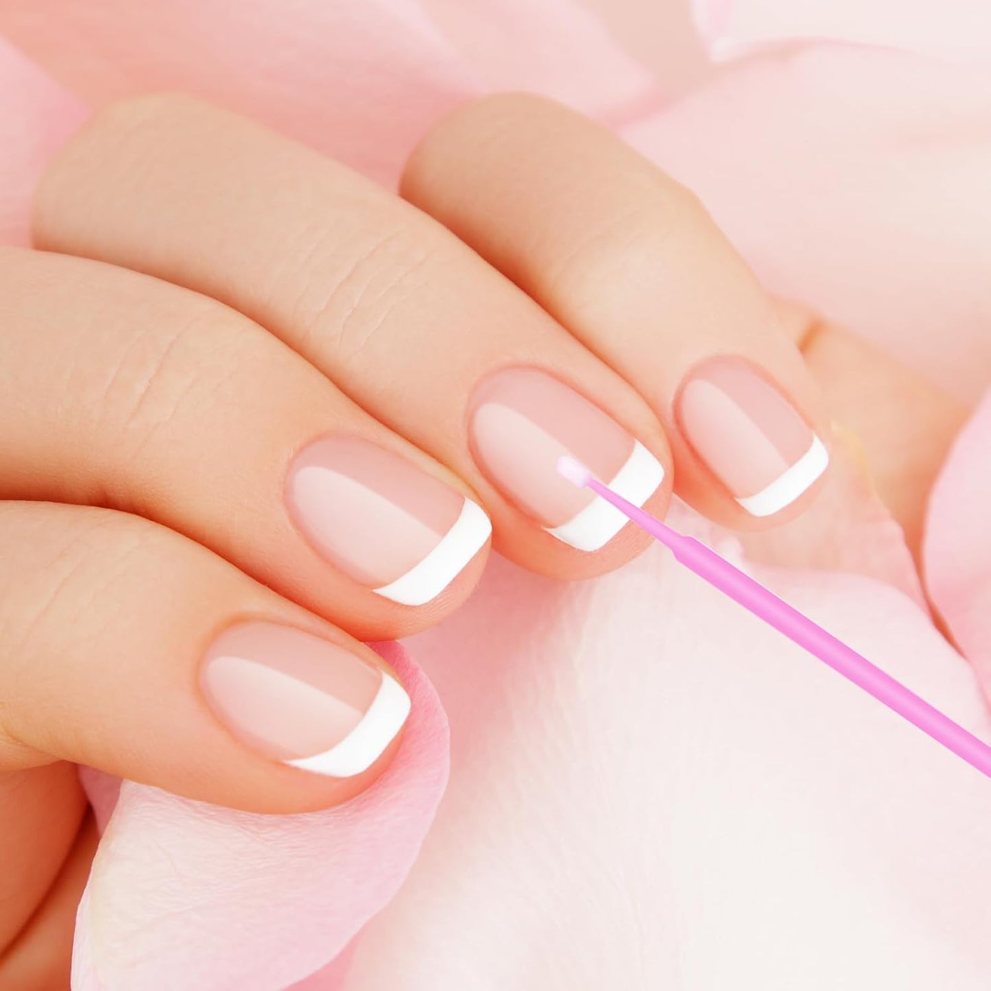 400PCS Micro Brush Disposable Micro Swabs for Eyelash Extension, Nails, Eyeliner(Head Diameter: 2.0mm Pink)