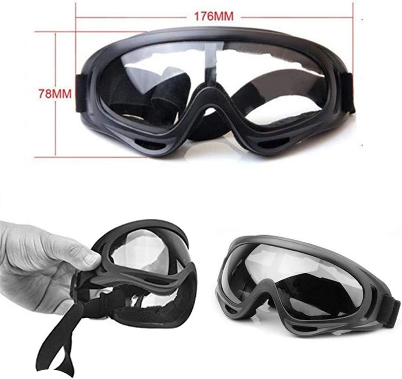 Children’s Safety Glasses－3 Pack of Kids Outdoor Game Protective Goggles Safety Goggles Eyewear for Nerf N-Strike Elite Gun Toy Gun Game Eye Protection & Laboratory Work Safety Glasses