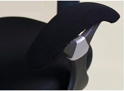 Removable Washable Office Chair Armrest Slipcovers Covers Pads (Black)