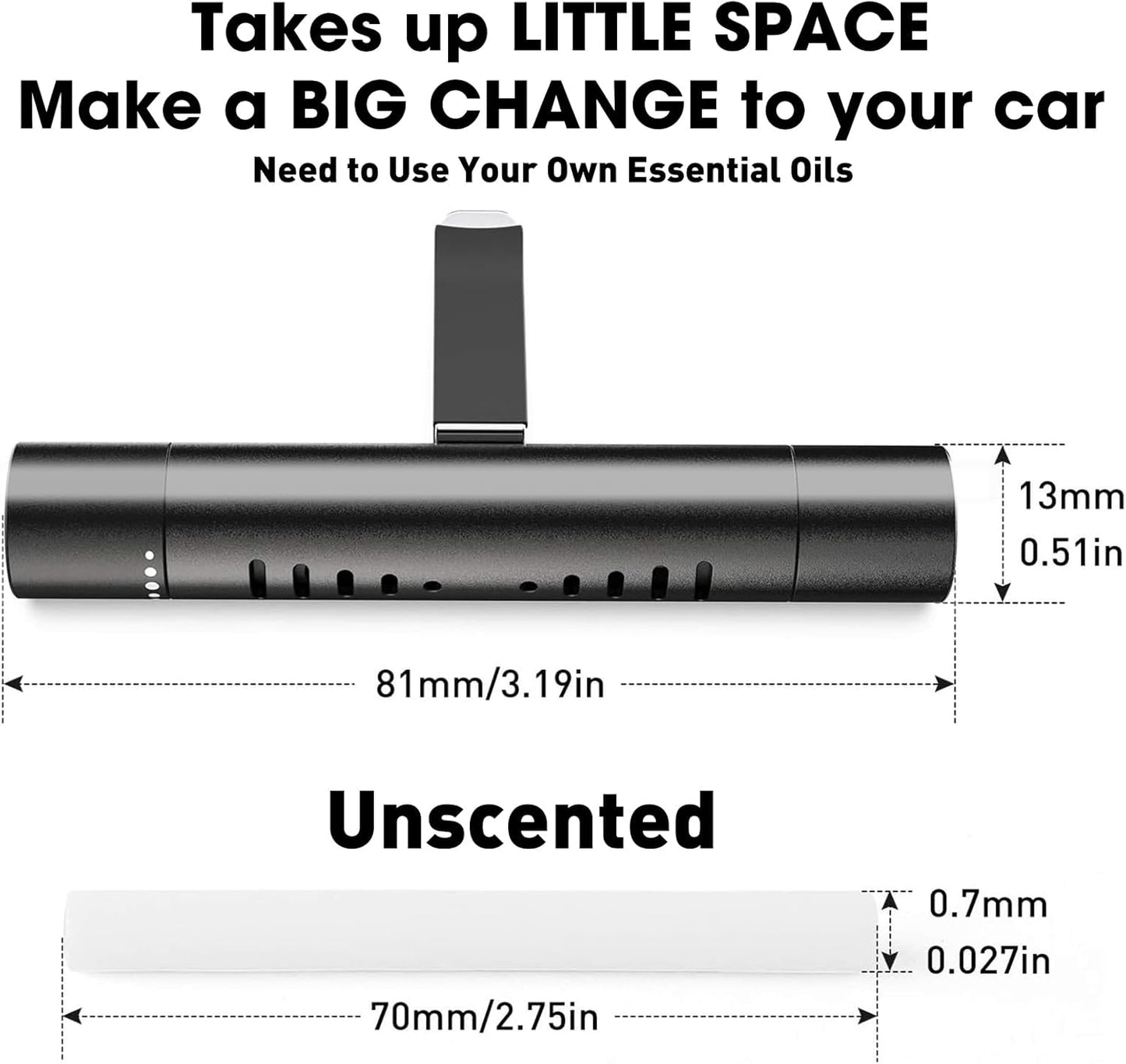 2 Custom Car Vent Diffusers Come with three custom aroma sticks