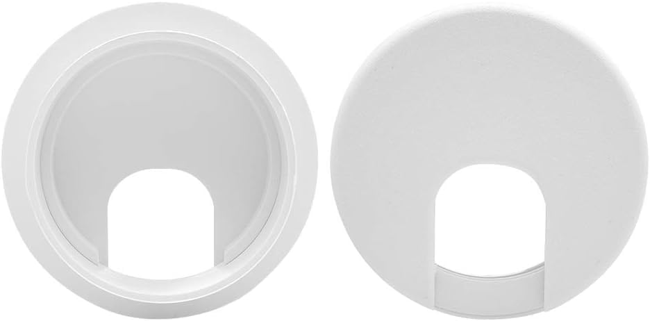 2" White Desk Grommet, Plastic Wire Organizers, Computer Cable Hole Cover Plug Cap Insert(5 Pack)