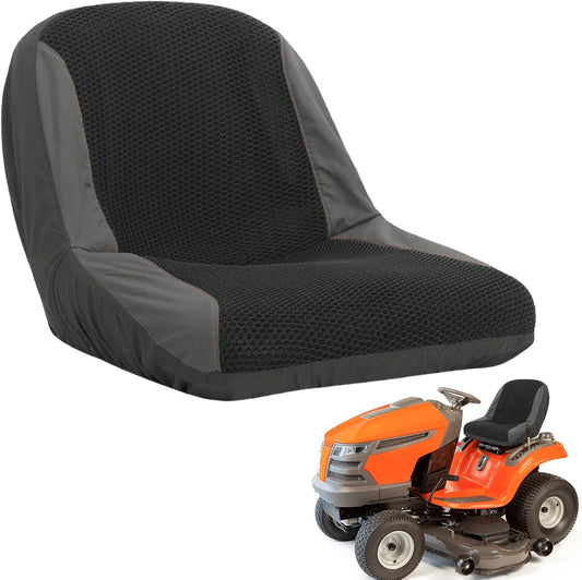 Mower Seat Cover Breathable Craftsman Mower Seat Cover Riding Lawn Mower Cushioned Waterproof Seat Cove Tractor Seat Cover Waterproof Durable Sunscreen Breathable Lawn Mower Seat Cover Black