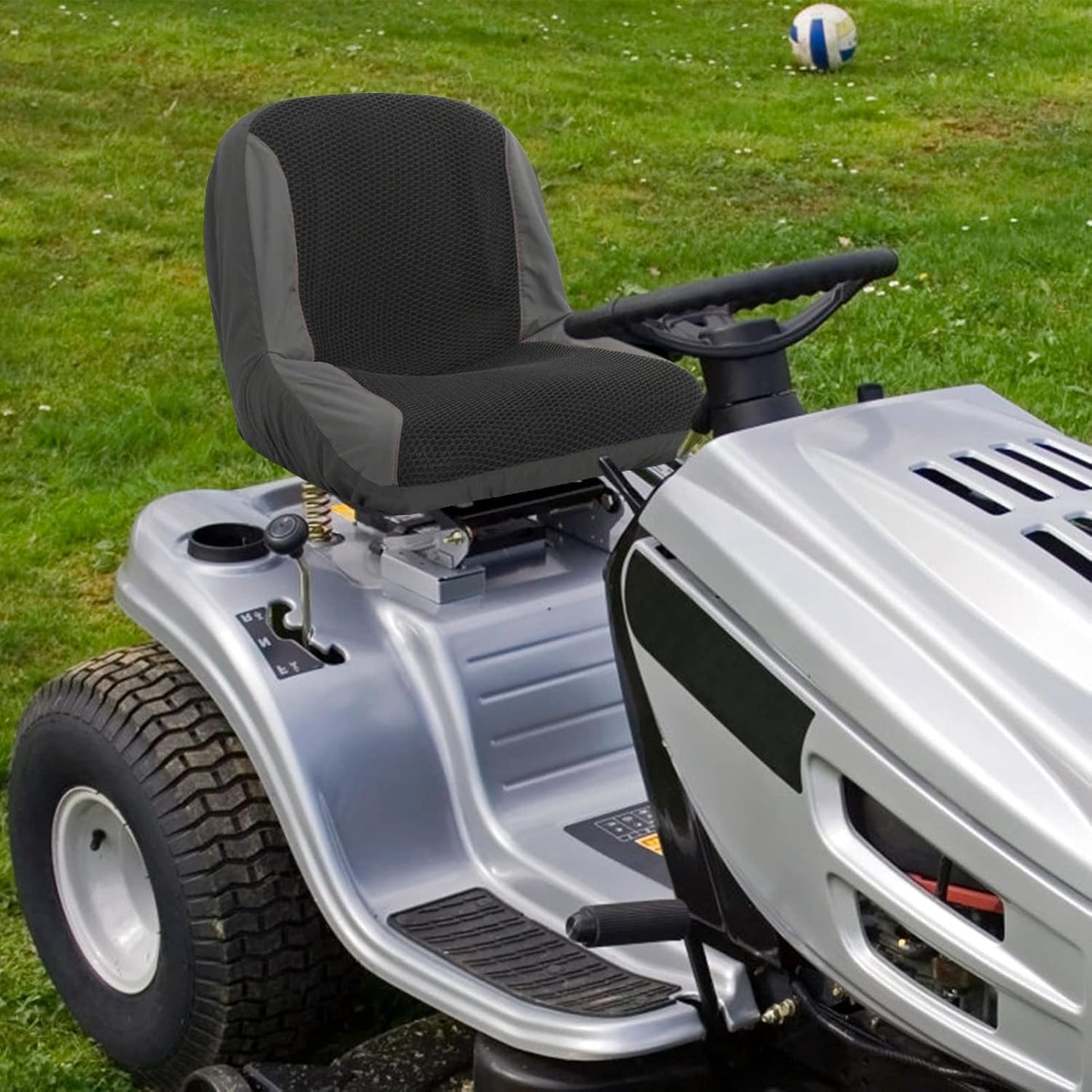 Mower Seat Cover Breathable Craftsman Mower Seat Cover Riding Lawn Mower Cushioned Waterproof Seat Cove Tractor Seat Cover Waterproof Durable Sunscreen Breathable Lawn Mower Seat Cover Black