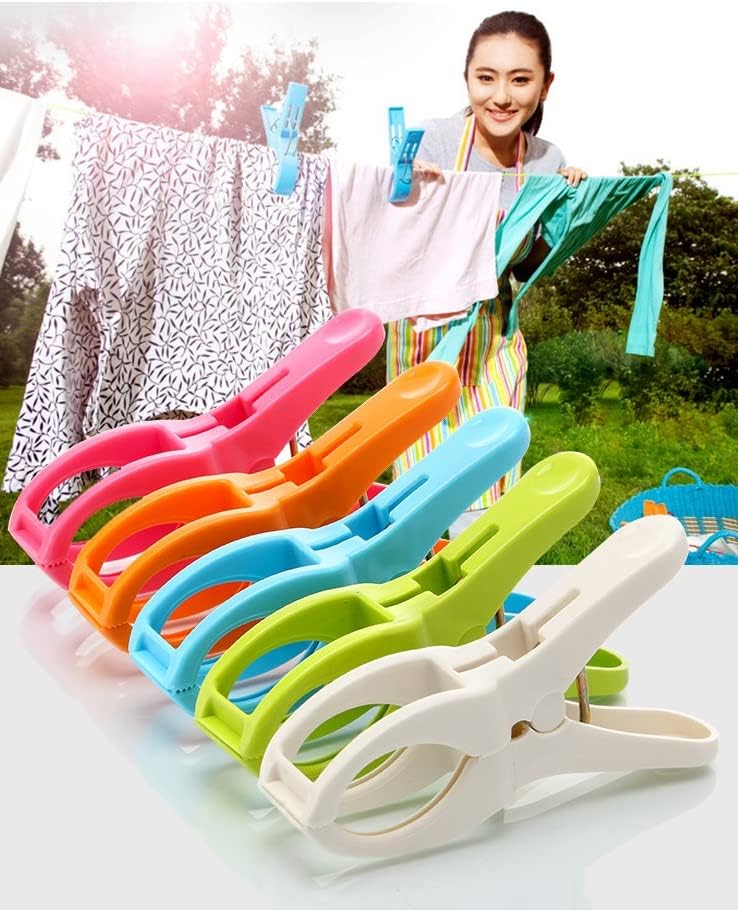 Towel Clips for Beach Chair 10 Pcs, 4.5 in, Color Plastic Lounge Chair Towel Clip, Pool Towel Clips to Prevent Towel Blowing Away, for Family use