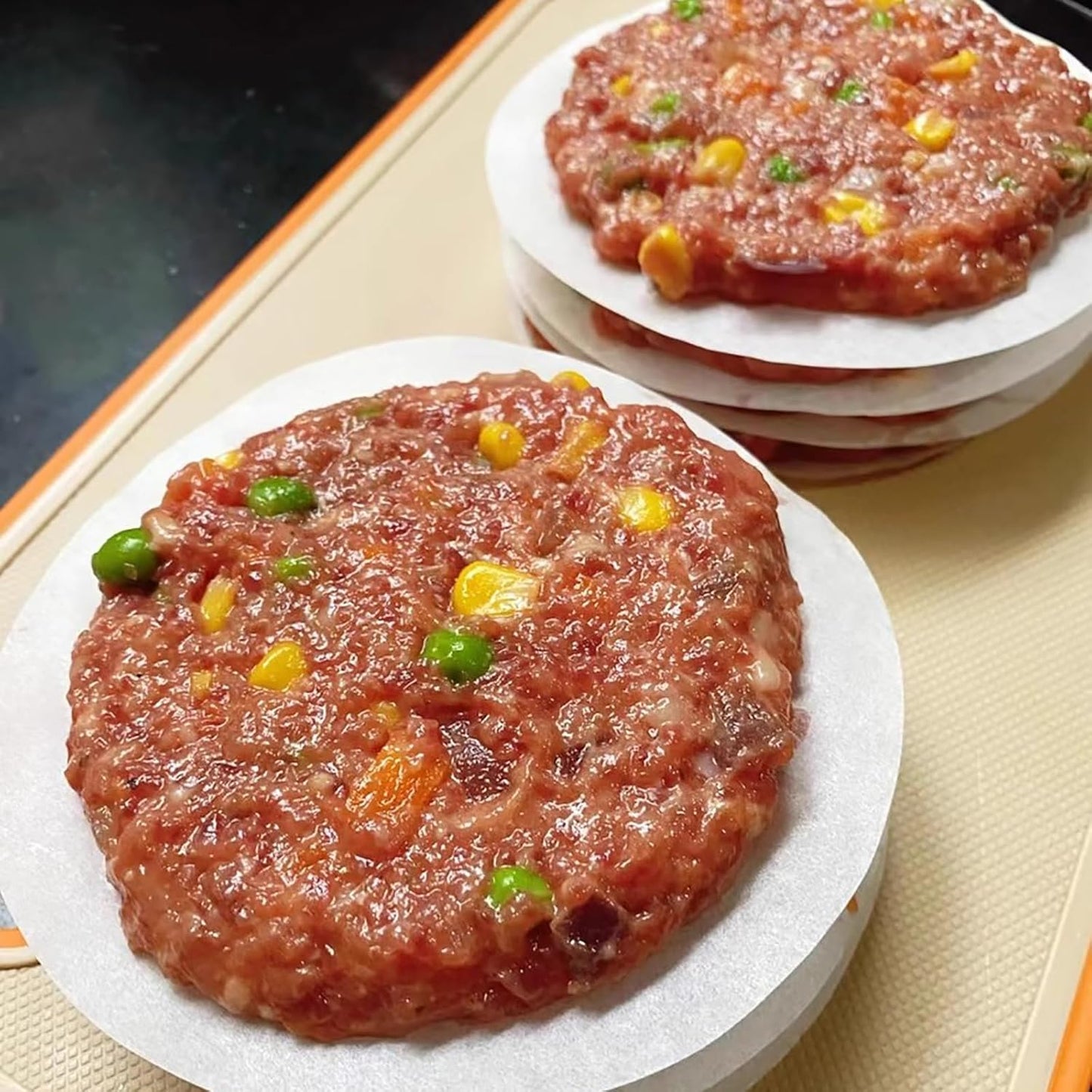 1500pcs Hamburger Patty Paper, 4.5IN Non-Stick Wax Papers, Round Parchment Paper, Food-Grade Burger Sheets for Patty Separating, Freezing, BBQ, Ground Beef and Turkey