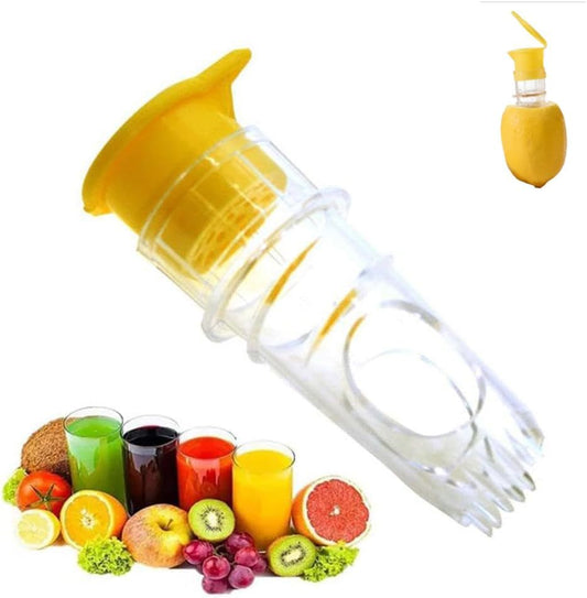 Mini Citrus Press - Handheld Lemon & Lime Juicer with Screw Top Lid, Compact Manual Juice Extractor for Cocktails, Drinks, Kitchen - Durable, Easy Clean, Portable Fruit Squeezer