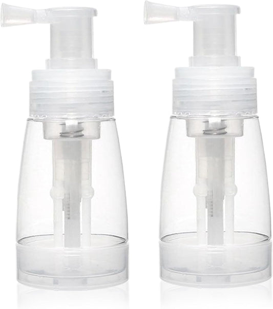2PCS Powder Spray Bottle, 180ml Portable Powder Dispenser with Converging Nozzle, Powder Container Even Dispensing Powder Spray for Baby Powder, Body Powder and Even Edible Glitter