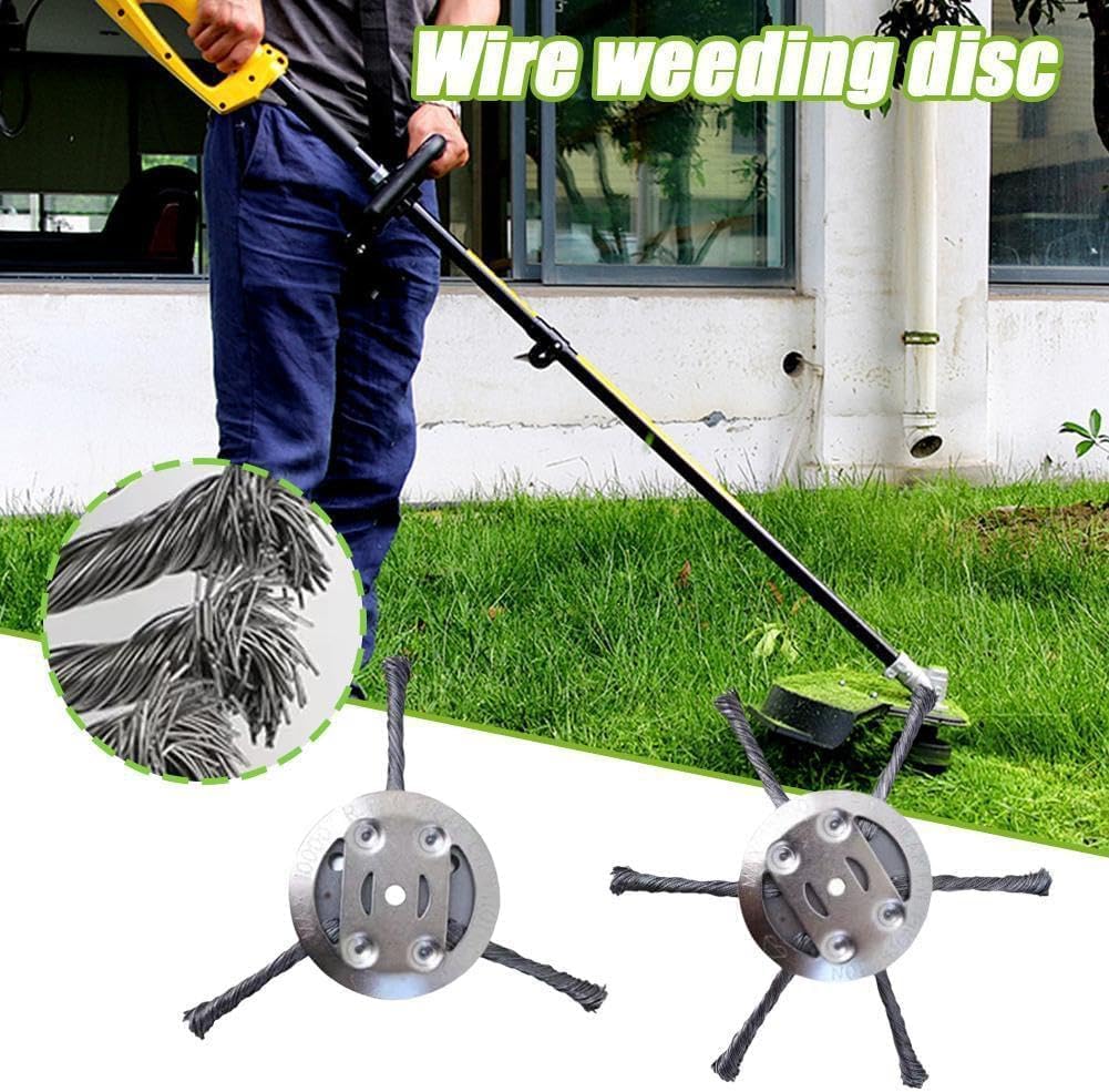 Universal Steel Wire Weedeater Head, Universal Wire Trimmer Head, Steel Wire Trimmer Head, Universals Steels Wires Grass Trimmer Heads, for Weed Eater, Grass Removal Tool (1, 3 Blades)