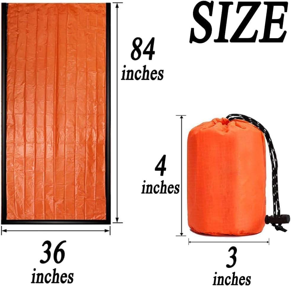 Sierra Madre Emergency Sleeping Bag, 84"X36" Waterproof Sierramadre Emergency Sleeping Bags for Survival, Pocket Size Survival Blanket, Thermal Bivy Sack for Outdoor Camping, Hiking