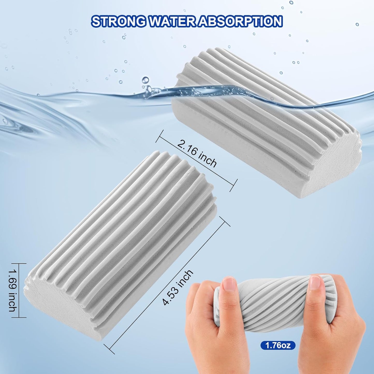 4-Pack Clean Sponge Brush, Cleaning Products,  Damp Magic Duster for Car Window Cleaning, Blinds, Glass, Baseboards, Vents, Railings, Mirrors, Window Track Grooves(Mult)