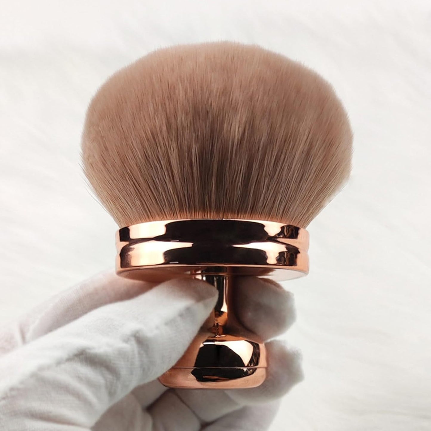 Extra Large Rose Gold Self Tanning Blend Brush,3 Inch Kabuki Brush for Self Tanner and Back Applicator,Soft synthetic hair, for Foundation, self-tanners, Powder, Face and Body (Rose Gold)