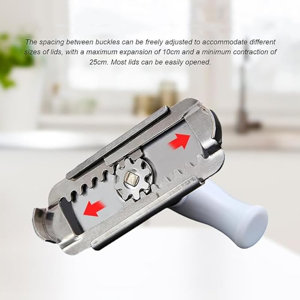 Effortless Arthritis Jar Opener, Easy Open Adjustable Grip Jar Opener, Jar Opener for Weak Hands, 2024 New Jar Opener Bottle Opener, for Seniors Easy Open Lid Opener (Green+White)