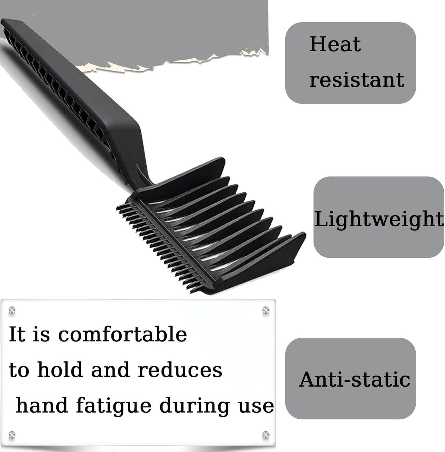 2pcs Blend Friend Curved Positioning Fade Comb, Professional Heat Resistant Cutting Comb for Men Salon Hairdresser Clipper Cuts Tools (Black and Grey)