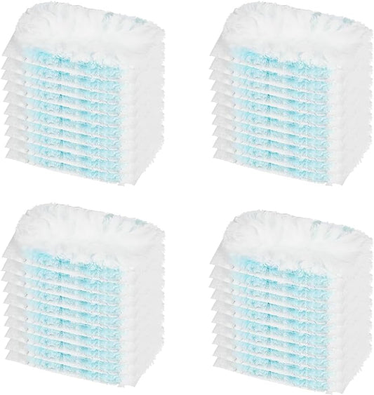 40 Pack Disposable Duster Refills Kit Compatible with Swiffer Dusters 180 Degree Extendable Handle Dusters for Cleaning Home, Office, Blinds, Ceiling (Rodless)