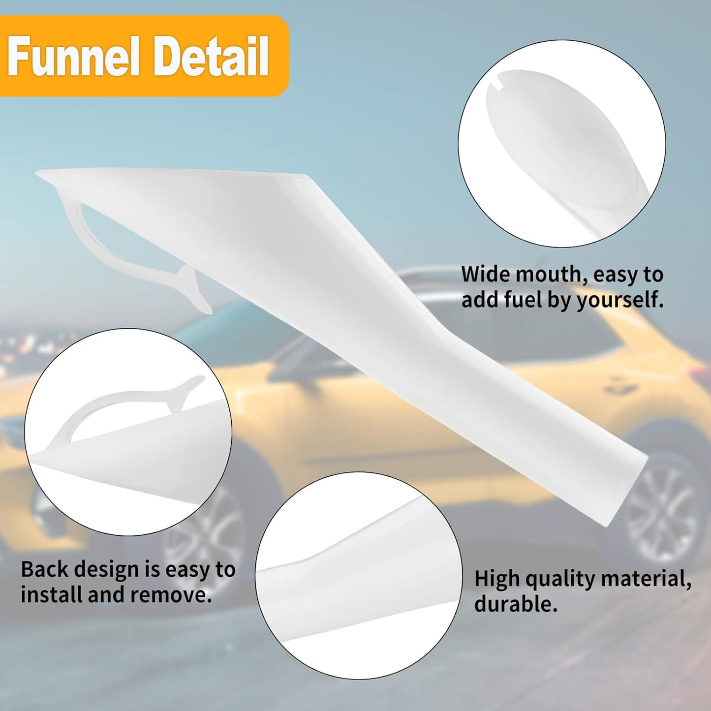 2pcs Ford 8U5Z-17B068-B Fuel Filler Funnel Oil Tool for F150 Funnels, Fuel Fill Funnel Fuel Filler Gas Tank Funnel Tube Replace 8U5A17B068AD 8U5Z17B068A for Ford F150 for Lincoln Funnel Oil
