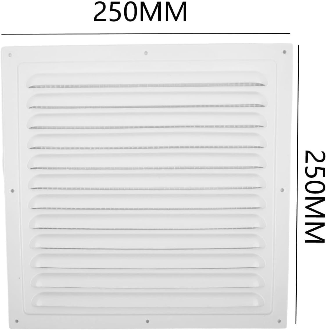 2 Pack 10x10 Inch Aluminum Gable Vent,Attic Vent White Gable Vent, Flat Square Air Vent Louver with Insect Screen Vent Grille for Exterior Door House Attic Garage Ceiling (10 x 10 Inch)