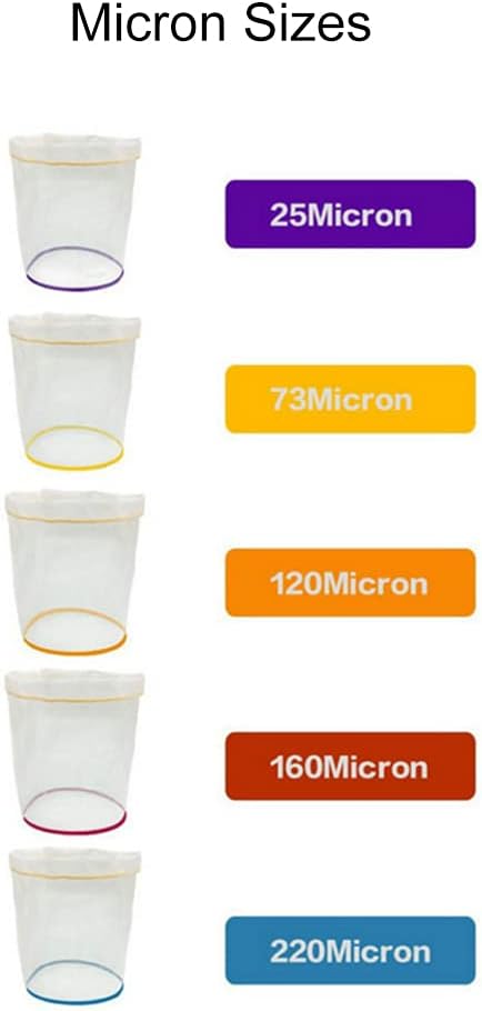 5pcs 5 Gallon Filter Bag Bubble Bag Herbal Ice Essence Extractor Kit Set Micron Drawstring Extraction Bags