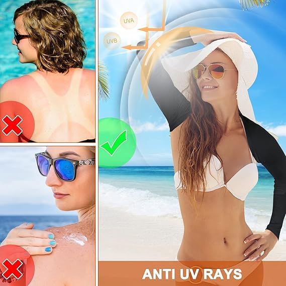 2Pcs Cooling Shawl Arm Sleeves for Women & Men,UV Sun Protection & Breathable Arm Sleeves,UPF Cooling Sleeves for Sports,