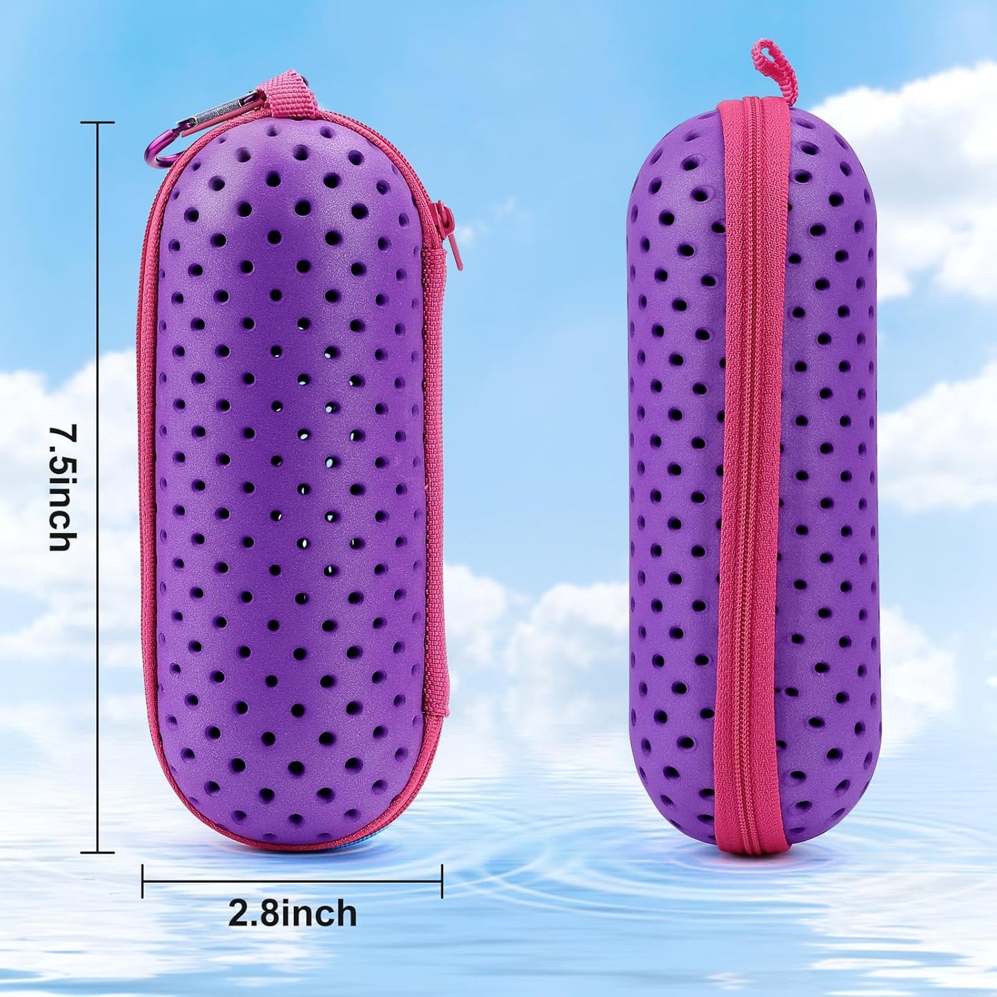 Swim Goggle Case For Swimming Goggles, Protective Cases for Goggles with Clip, Sunglasses, Goggles, Sports