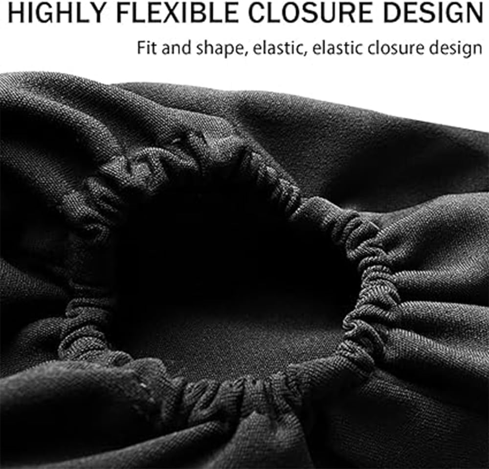 2PC Car Front Seat Armrest Covers,Universal Size Seat Arm Rest Cover,Flat Cloth Fabric Armrest Cover,Car Interior Accessories(1Pair) (Black)