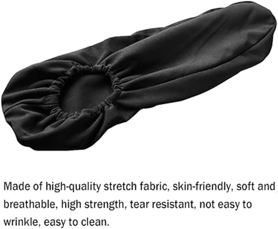 2PC Car Front Seat Armrest Covers,Universal Size Seat Arm Rest Cover,Flat Cloth Fabric Armrest Cover,Car Interior Accessories(1Pair) (Black)