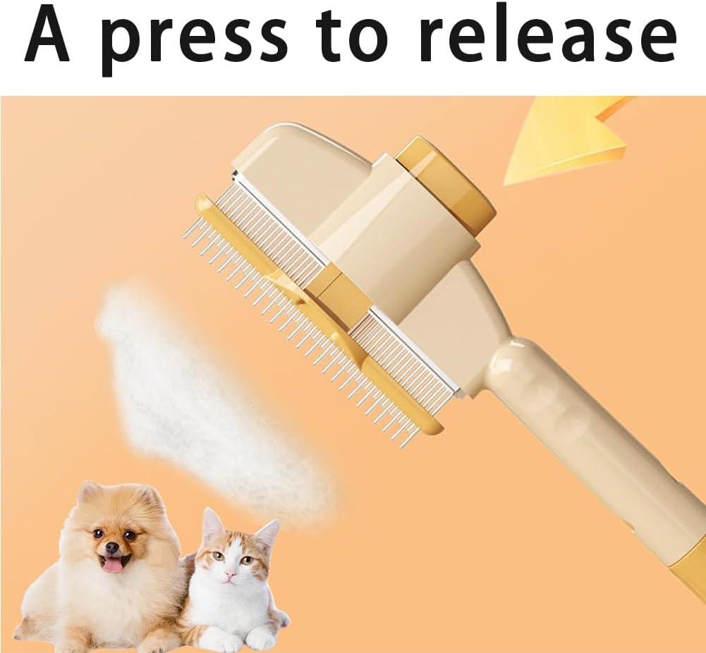 Zen Brush for Cats, New Avatar Zenbrush Cat Comb, Upgrade Self-Cleaning Pet Flea Comb Grooming Brush, Short&long Cat Dogs Multi-function Grooming Brushs for Massaging and Removes Fur (Mix)