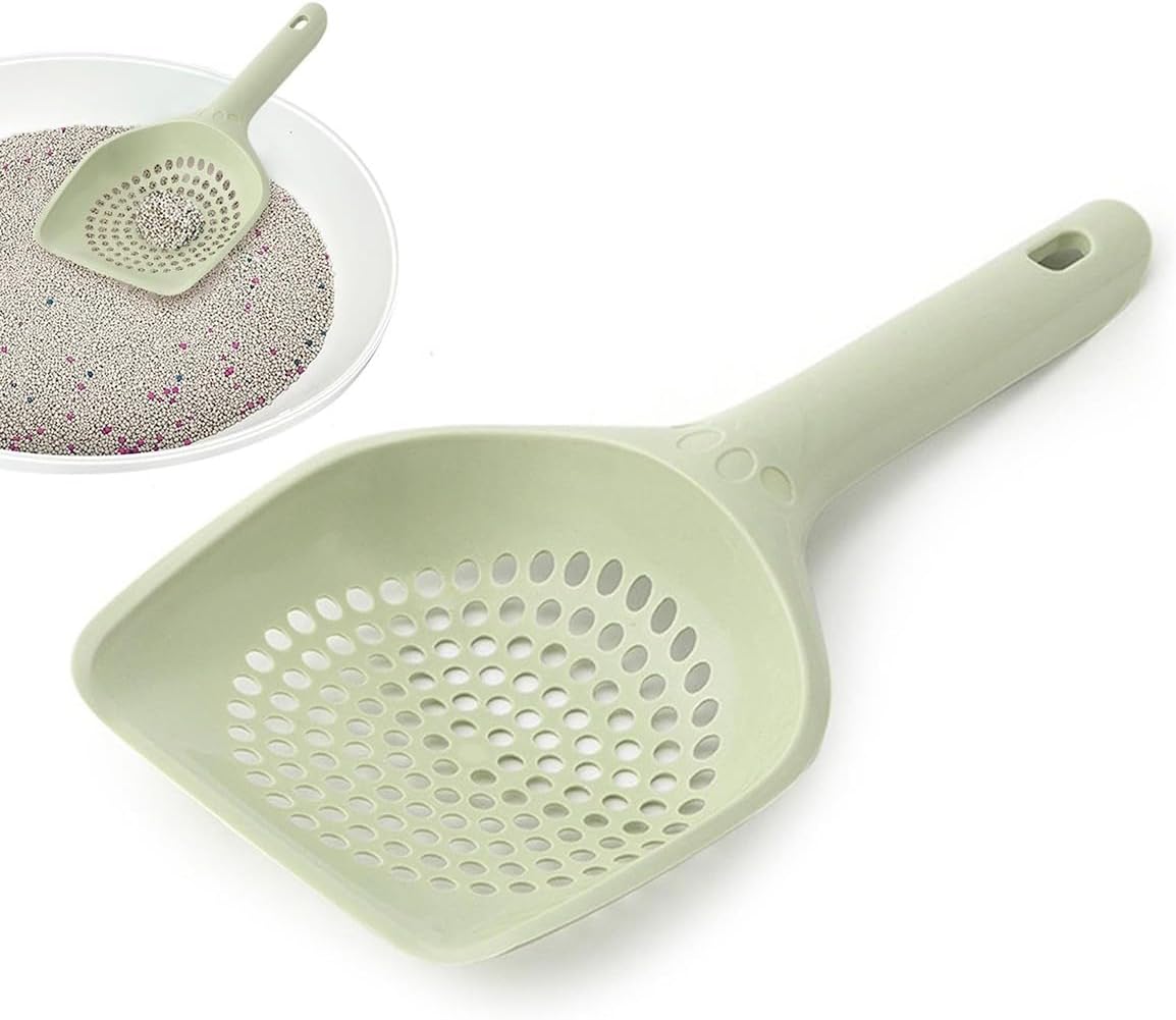 Cat Litter Scoop, Kitten Pooper Lifter, Non Stick Sifter Poop Cleaner Corner Shovel,Cat Feces Scoop, Cat Cleaning Supplies, A Variety Of Colors Available, Durable And Reliable (B)