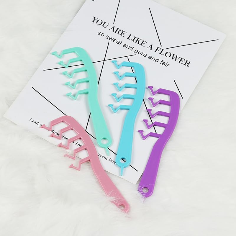 Z Shape Hair Slit Comb,Hair Fluffy Comb,Curly Bangs Styling Puff dressing, Curly Bangs Styling Volumizer Salon Women Home BarberSalon (A)