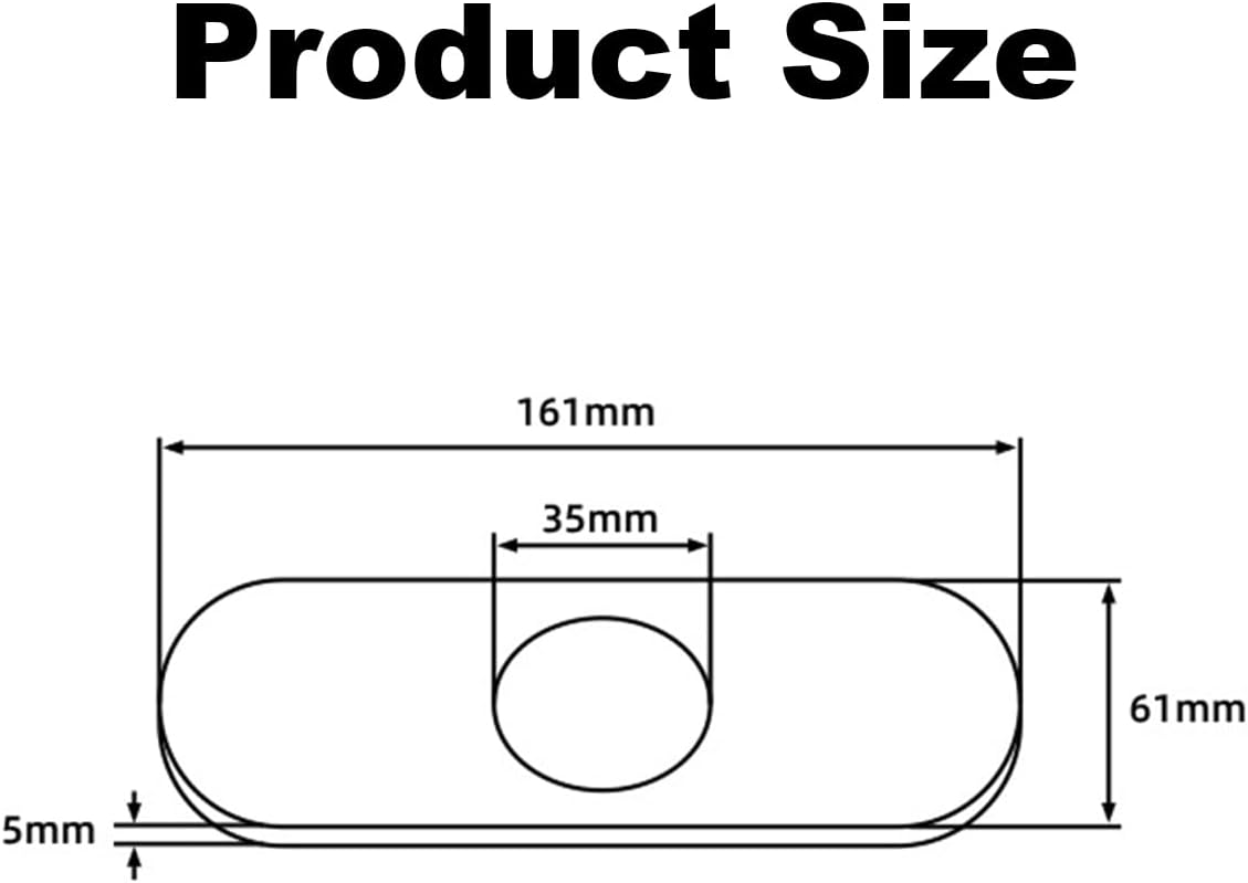 2PCS 6 inch Sink Faucet Hole Cover,Deck Plate Escutcheon for Kitchen Faucet,Sink Hole Cover,Plate for Bathroom Sink,Plumbing Cover Plates,Deck Plate for Pull Down Faucet:Stainless Steel (Chrome)