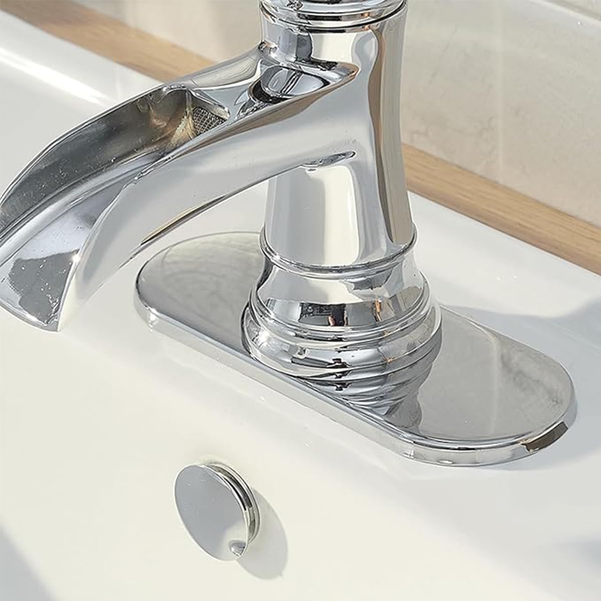 2PCS 6 inch Sink Faucet Hole Cover,Deck Plate Escutcheon for Kitchen Faucet,Sink Hole Cover,Plate for Bathroom Sink,Plumbing Cover Plates,Deck Plate for Pull Down Faucet:Stainless Steel (Chrome)