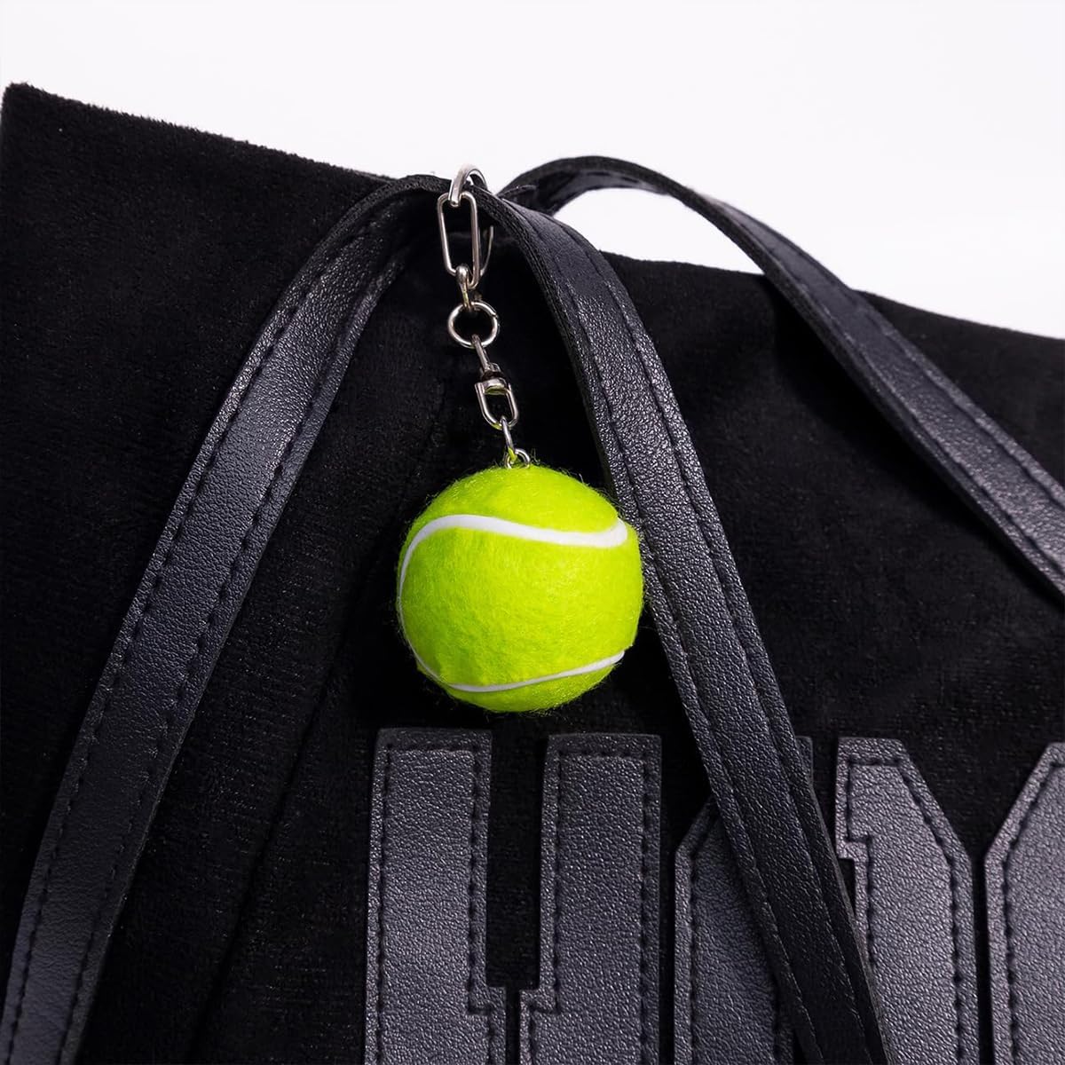 Creative Oversized Tennis Keychain Durable Stylish Fun Accessory for Tennis Enthusiasts Sports Lovers Gift Seekers Perfect for Keyrings Bags, Green, One Size