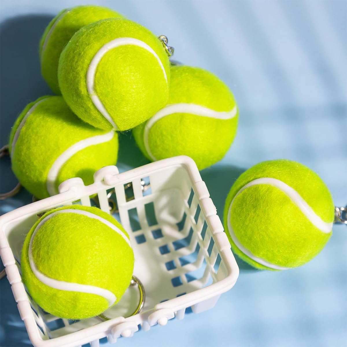 Creative Oversized Tennis Keychain Durable Stylish Fun Accessory for Tennis Enthusiasts Sports Lovers Gift Seekers Perfect for Keyrings Bags, Green, One Size