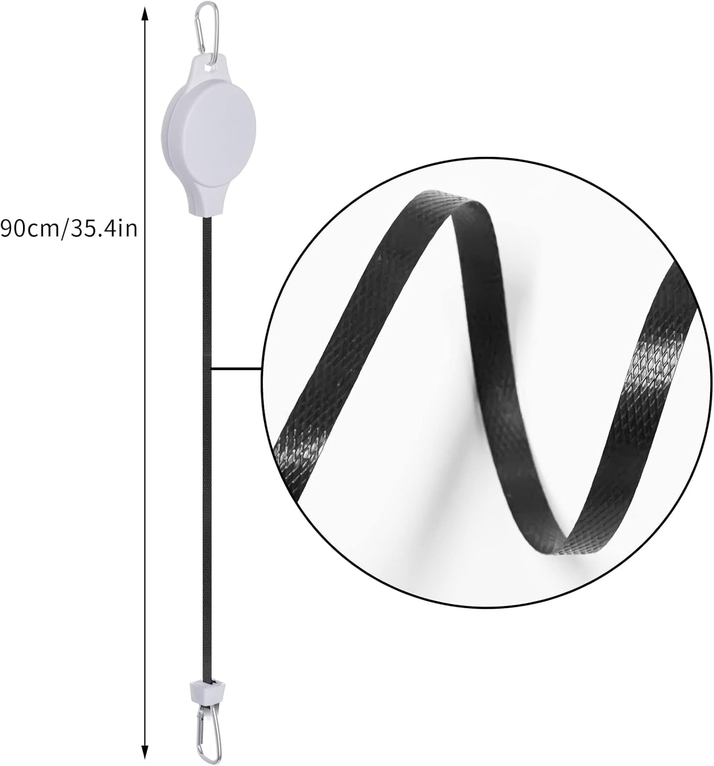 2 Pack Plant Pulley Retractable Hanger Adjustable Height Wheel for Hanging Plants Heavy Duty Indoor Outdoor Plant Hanger for Garden (2)