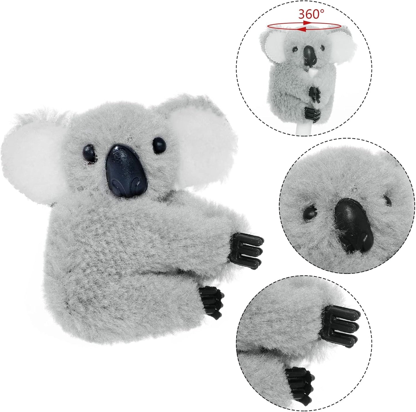 8pcs Koala Clips Pencil Topper Animal Pencil Toppers Birthday Party Supplies Koala Party Favors Gifts