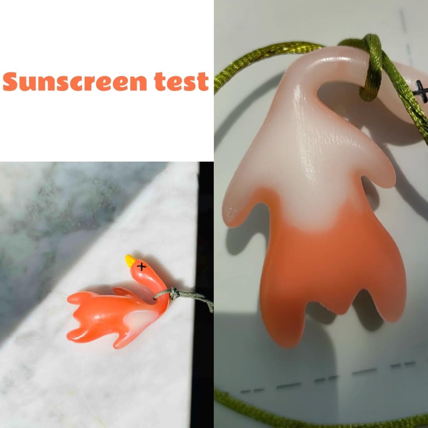 6 Pcs Duck Car Pendant, Violetfox Color-Changing Duck Sunscreen Tester UV Temperature Reminder, Funny Cute Roast Hanging Ornament for Car Mirror Bicycles Bags and Cellphones (Resin)