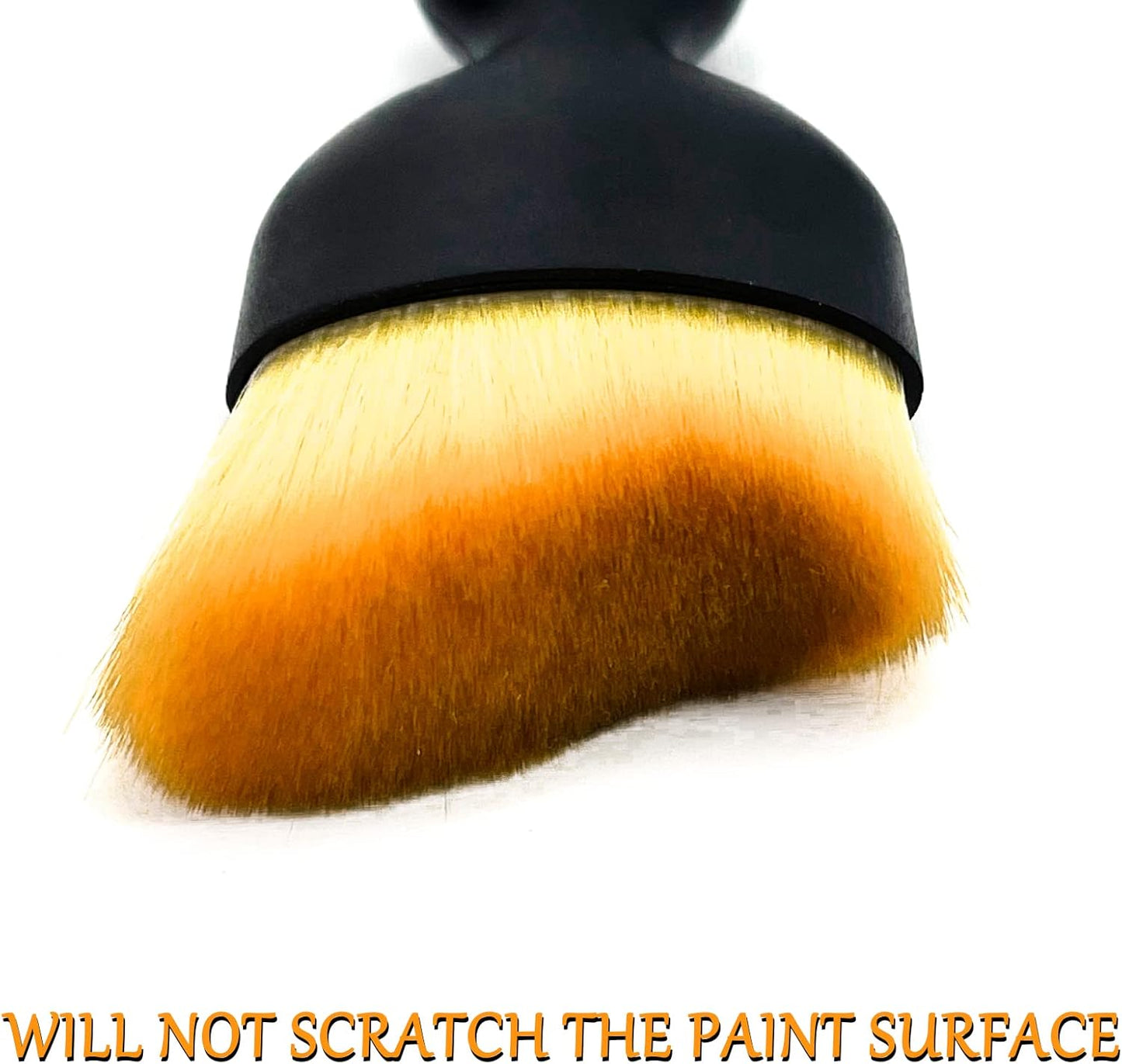 Car Interior Detailing Brush, Ultra Soft Non-Scratch Dust Brush, Car Interior Cleaning Tool for Cleaning Panels, Air Vent, Leather (Yellow)