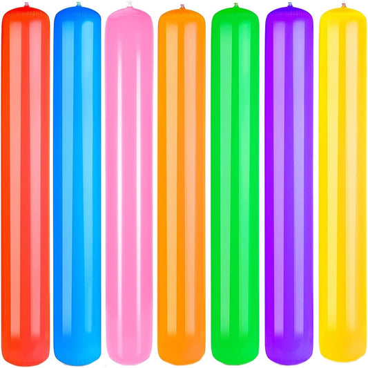 7 Packs Swimming Pool Floats Inflatable Sticks, 105cm Giant Pool Noodles Swimming Noodles, Thickened PVC Water Fun Games Float for Indoor/Outdoor Summer Pool Party