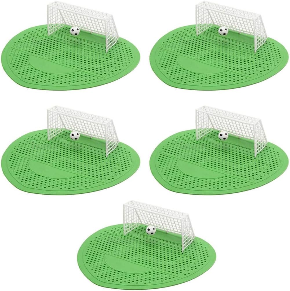 Urinal Screen Anti Odor Football Male Toilet Cleaner Splash Guards Soccer Goal Filter Mats Green 5PCS Urinal Screen Urinal mats Urinal Sieve Football Male Toilet Cleaner Soccer Goal Filter Mat