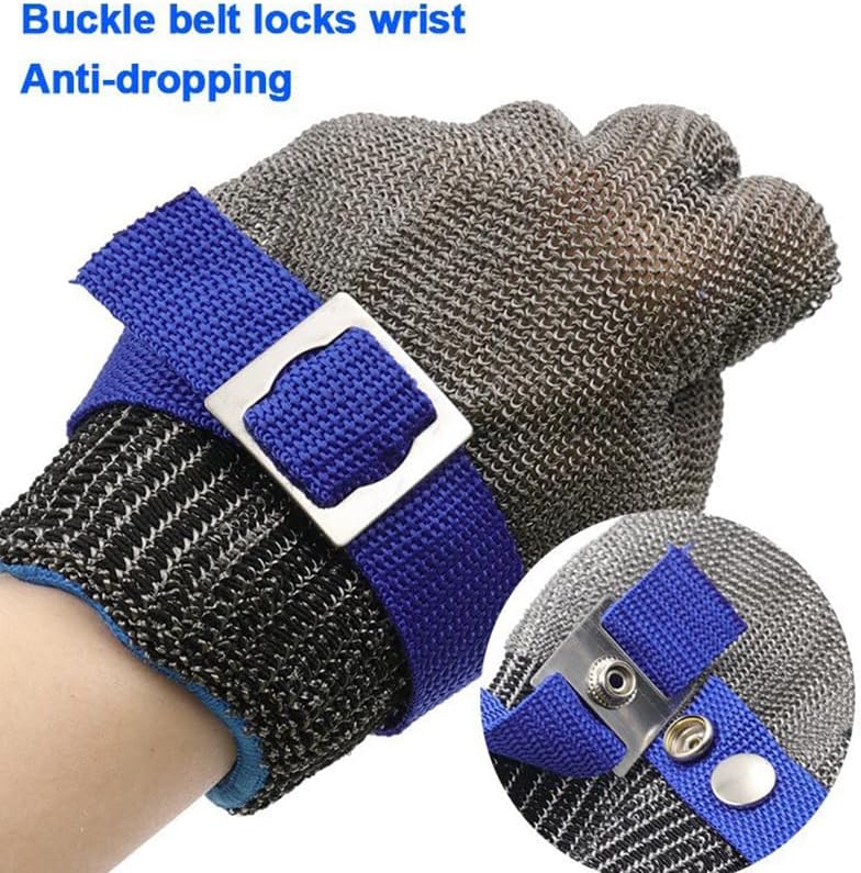 Stainless Steel Metal Anti-Cut Gloves Durable Cut Resistant Work Gloves for Kitchen Construction Industrial Use Ideal for Chefs Handymen Safety